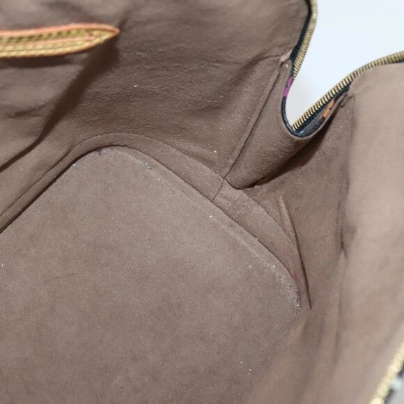 LOUIS VUITTON Monogram Multicolor Alma Hand Bag Black M92646 LV Auth 128178A - Picture 11 of 16